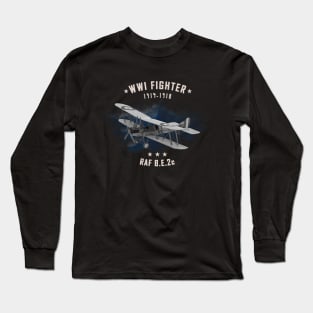 B.E.2c RAF WWI Fighter Aircraft Long Sleeve T-Shirt